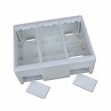 Caja de superficie  4 X Rj45 Keystone con 2 x Schuko blanco y 2 x Schuko rojo