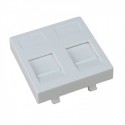 Caja de superficie  2 X Rj45 Keystone 80 x 80