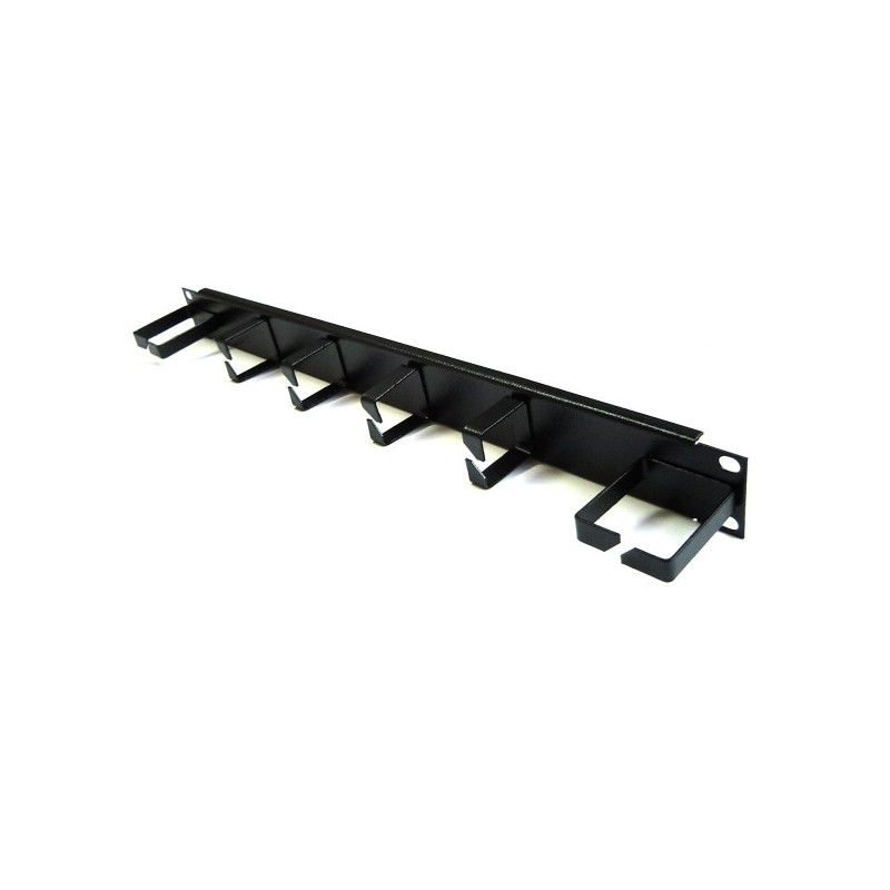 Panel Pasacable Rack 19 1U 4 bocas vertical 2 horizontal