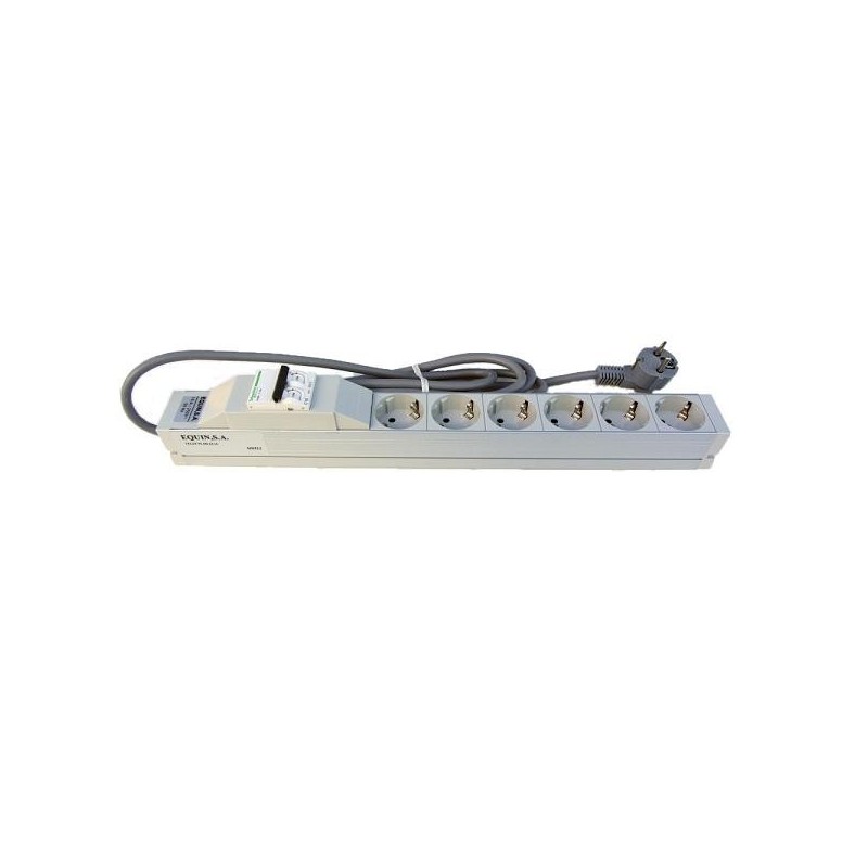 Regleta rack 19 6 x Schuko con magnetotérmico