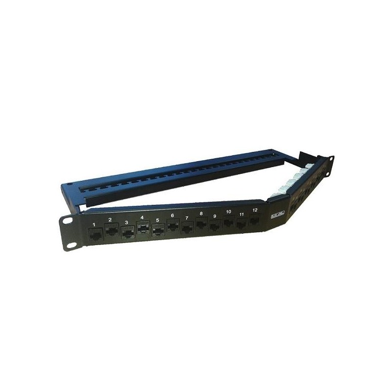 Patch panel 1U Cat6A angulado 24 RJ45