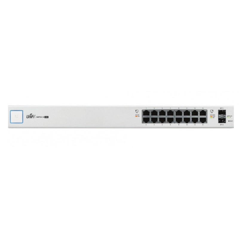 Switch Ubiquiti Gigabit 16 puertos 10/100/1000 150W y 2 SFP