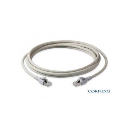 Latiguillo RJ45 Cat6A SFTP 5m gris Corning