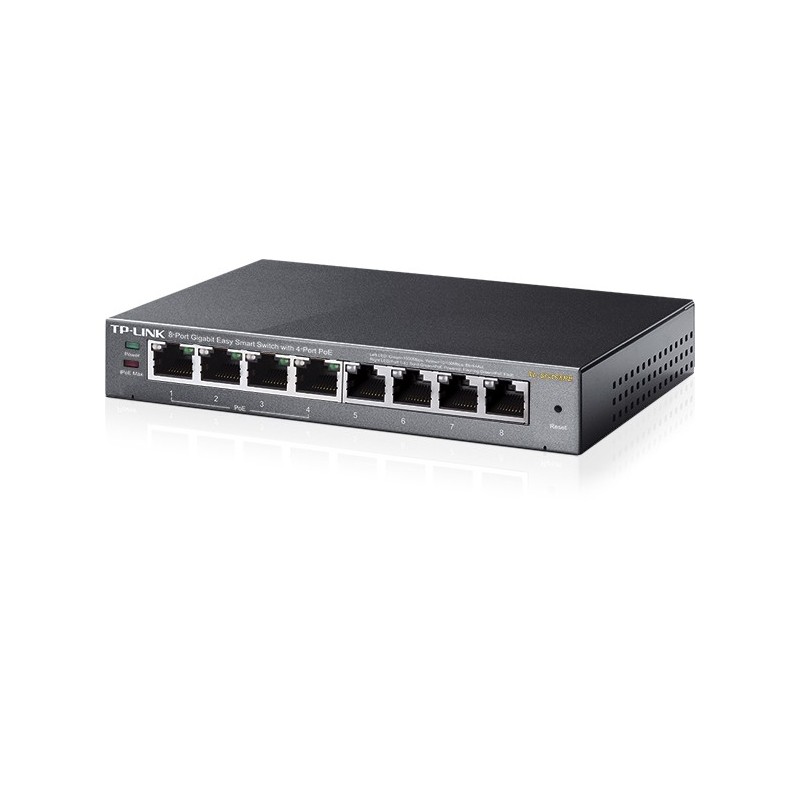 Switch TP-Link 8 puertos Easy Smart Gigabit 10/100/1000 con 4 POE