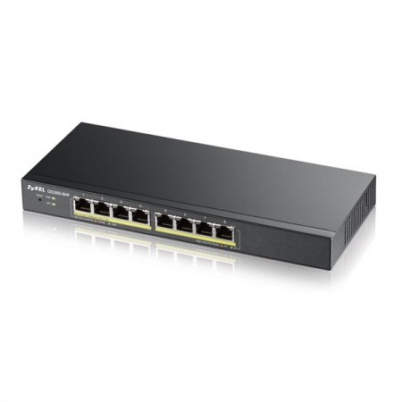 Switch Zyxel PoE Gestionable por Web 8 puertos Gigabit Ethernet 10-100-1000