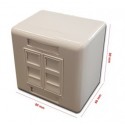 Caja de superficie 80 x 80 2 x RJ45 tipo Keystone