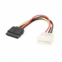 Cable Alimentación Molex 4 pin (m) a SATA (m) 15 cm