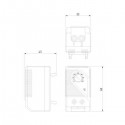 Termostato calefacción analógico para rack y carril DIN