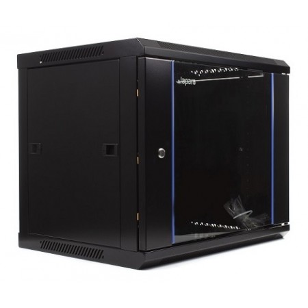 Rack mural 9U, 600 x 600,  Color Negro Lapara Networking