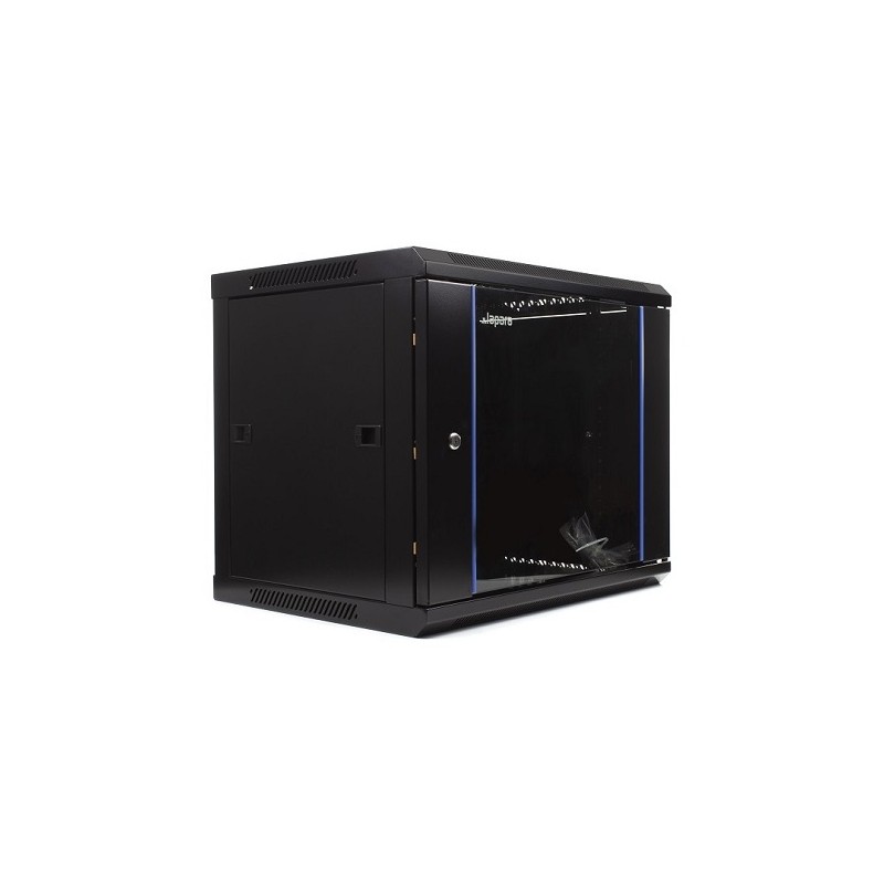 Rack mural 9U, 600 x 600,  Color Negro Lapara Networking