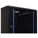 Rack mural 12U, 600 x 600, Color Negro Lapara Networking