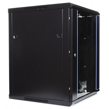 Rack mural 15U, 600 x 600, Color Negro Lapara Networking