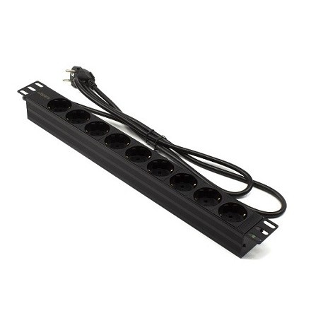 Regleta rack 19" 16A 9x schuko Lapara Networking