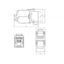 Modulo hembra RJ45 Cat 6A FTP tipo Keystone Lapara Networking