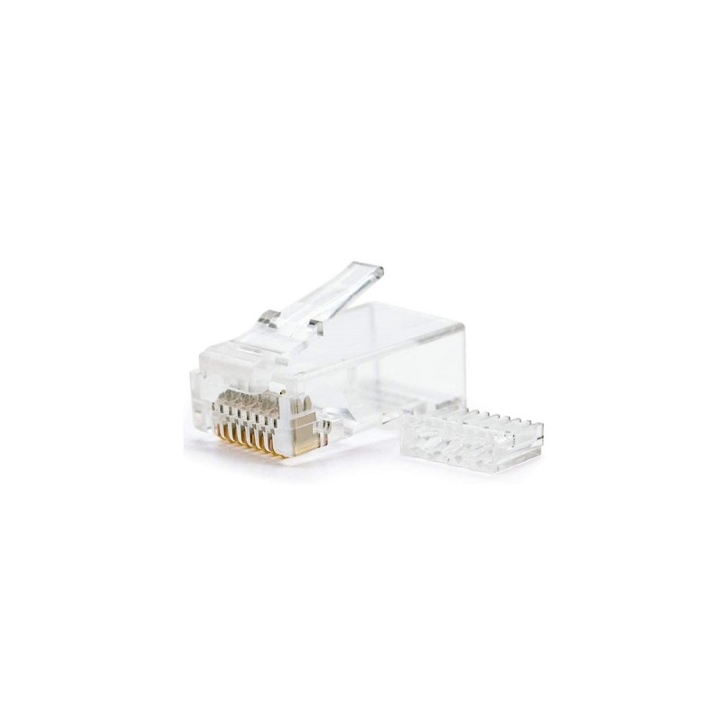 Conector macho RJ45 Cat 6 UTP con guía Lapara Networking 10 unds