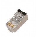 Conector macho RJ45 Cat 6 FTP con guía Lapara Networking 10 unds