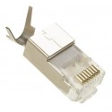 Conector macho RJ45 Cat 6A FTP con guía Lapara Networking 10 unds