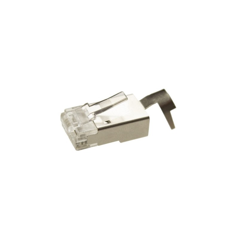 Conector macho RJ45 Cat 6A FTP con guía Lapara Networking 10 unds