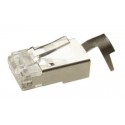 Conector macho RJ45 Cat 6A FTP con guía Lapara Networking 10 unds