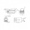 Conector macho RJ45 Cat 7 FTP con guía Lapara Networking 10 unds