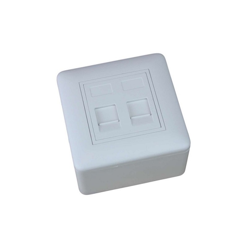 EQUIP Scatola Da Incasso Superficie Keystone Per 12 Prese - Cassetta Rete Bianca 125460